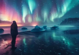 aurora boreal en Islandia