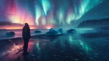 aurora boreal en Islandia