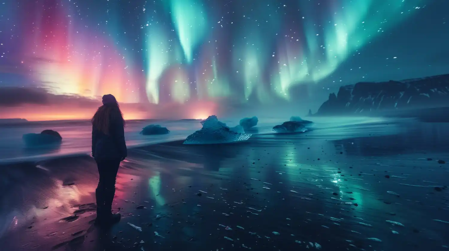 aurora boreal en Islandia