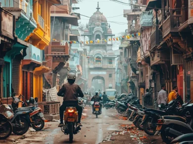 transporte local económico para mochileros en Asia